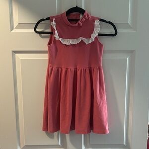 Janie and Jack Pink Dress with White Ruffle